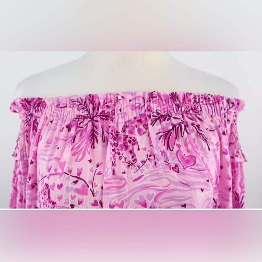 Lilly Pulitzer Ruffle Off the shoulder top (Size XXS) - Picture 5 of 12
